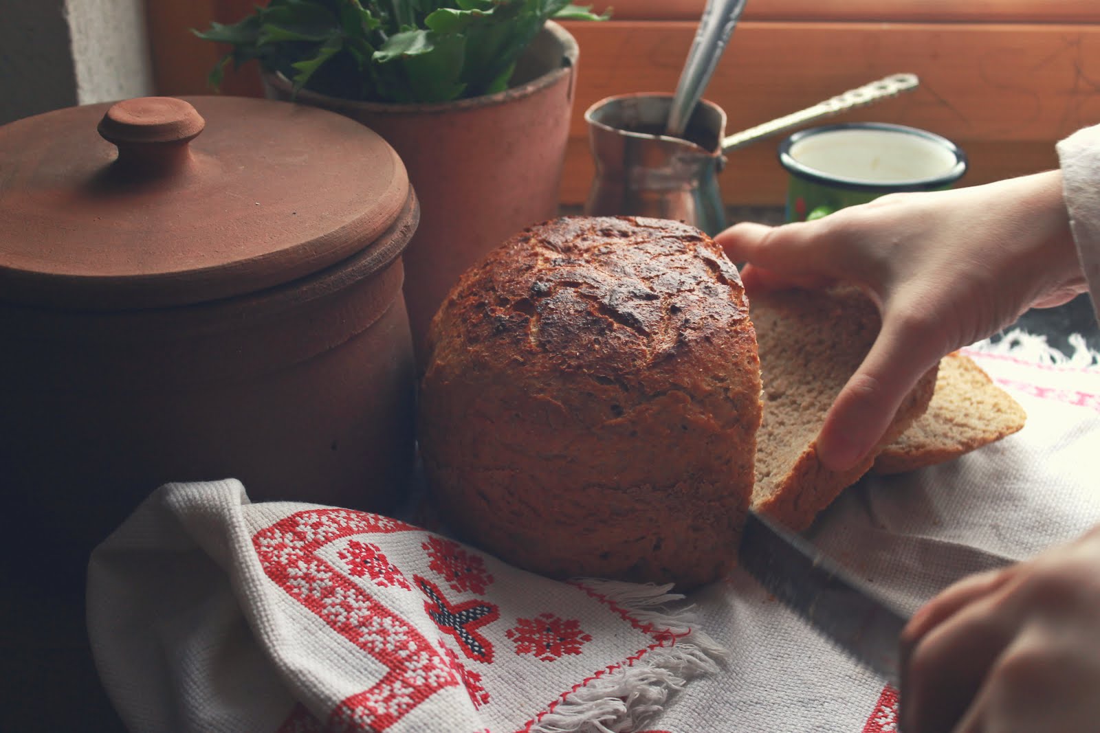 the Old Curiosity Shop Baking Bread in a Closed Clay Pot