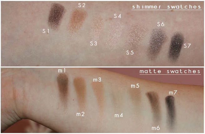 Smashbox Full Exposure Palette Swatches brown shadow swatches