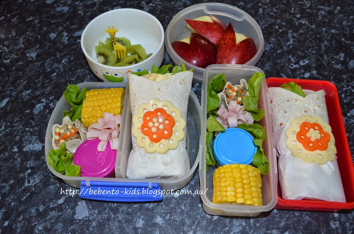Bebento Kids Flowery Chicken Wraps Bento