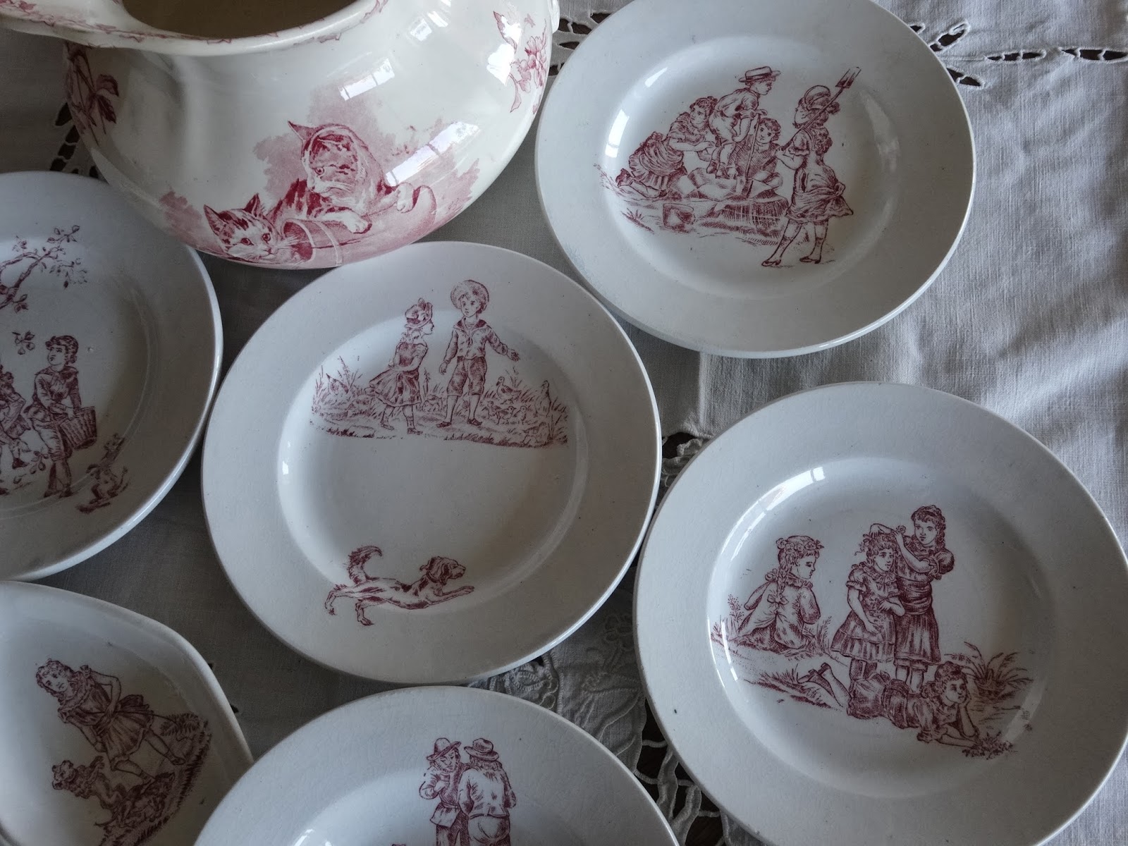 フランスアンティーク HAMAGENord サンタマン陶器 おままごと セット