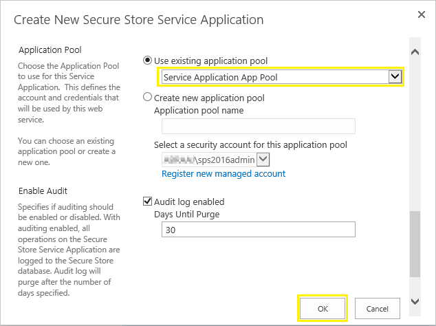 secure store service configuration sharepoint 2013