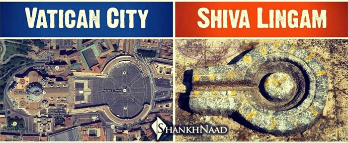 Vatican Church vs Hindu shiva lingam