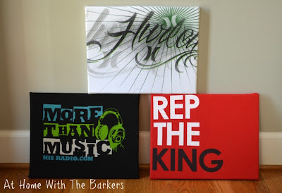 Easy T-Shirt Canvas Art from At Home With The Barkers 