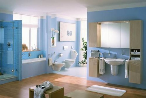 Baños color celeste - Colores en Casa