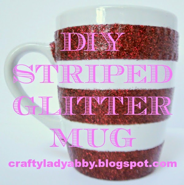 HOME DIY Striped Glitter Mug