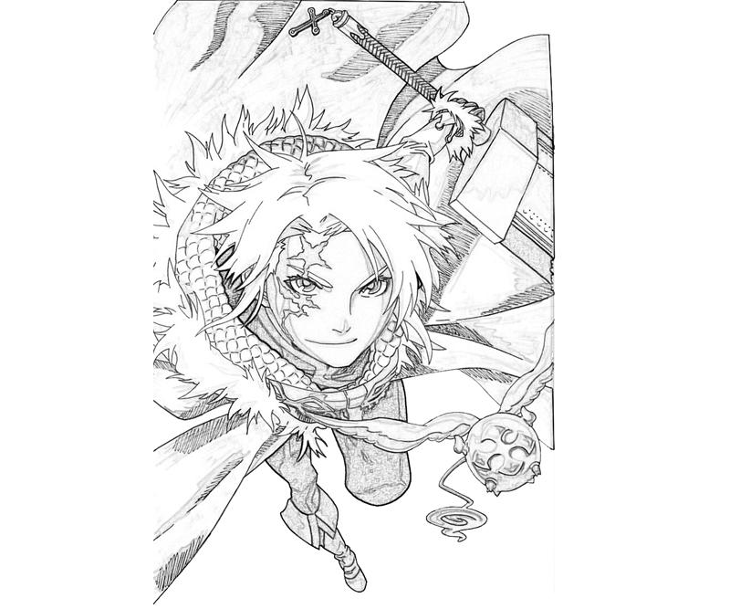 Allen Walker Attack Coloring Pages allen-walker-attack-coloring-pages