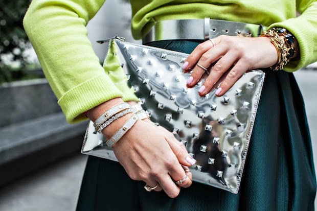 Ela Mirror Ball Editor's Pouch and Charming Charlie bangles