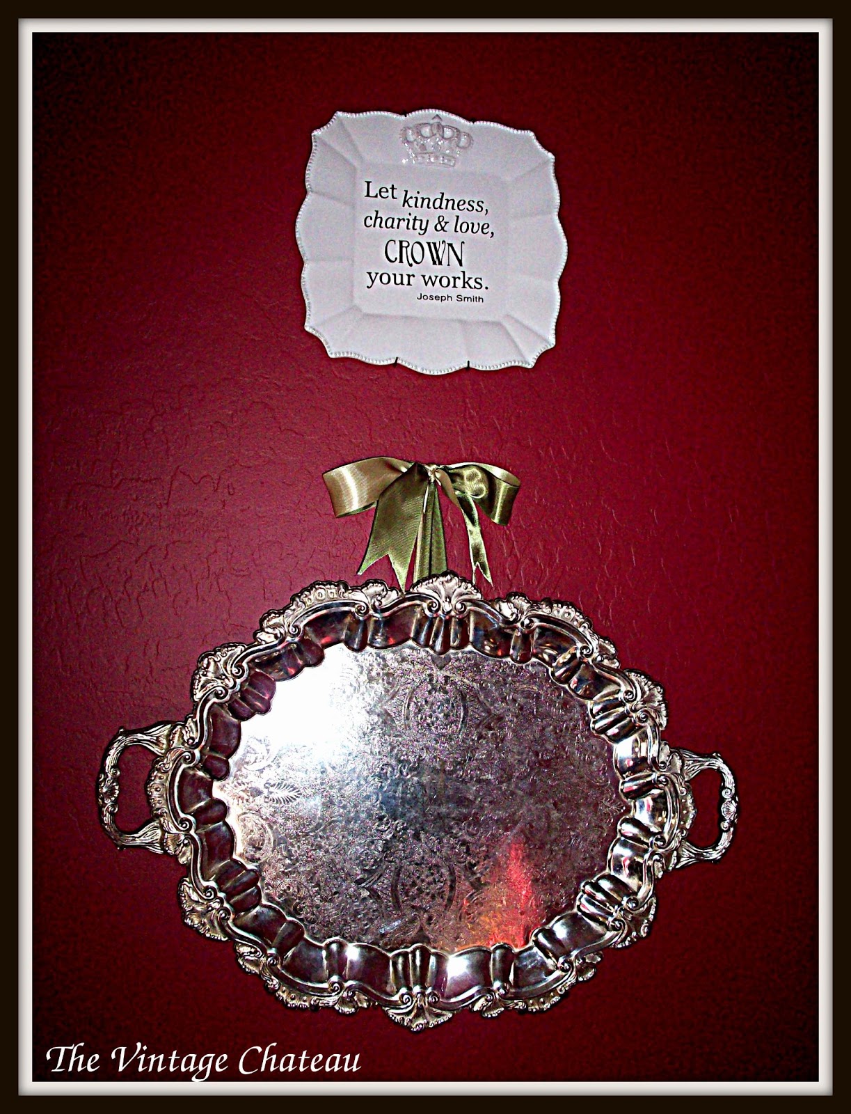 The Vintage Chateau Hanging a Silver Tray