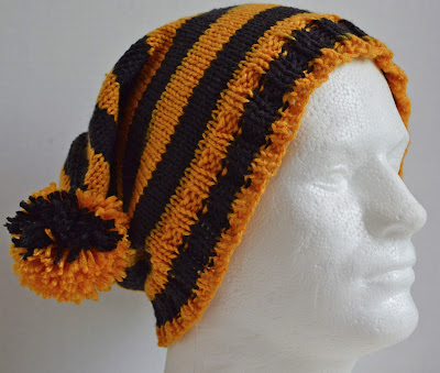 VCU Rams hat hand knit VCU Rams hat with pompoms