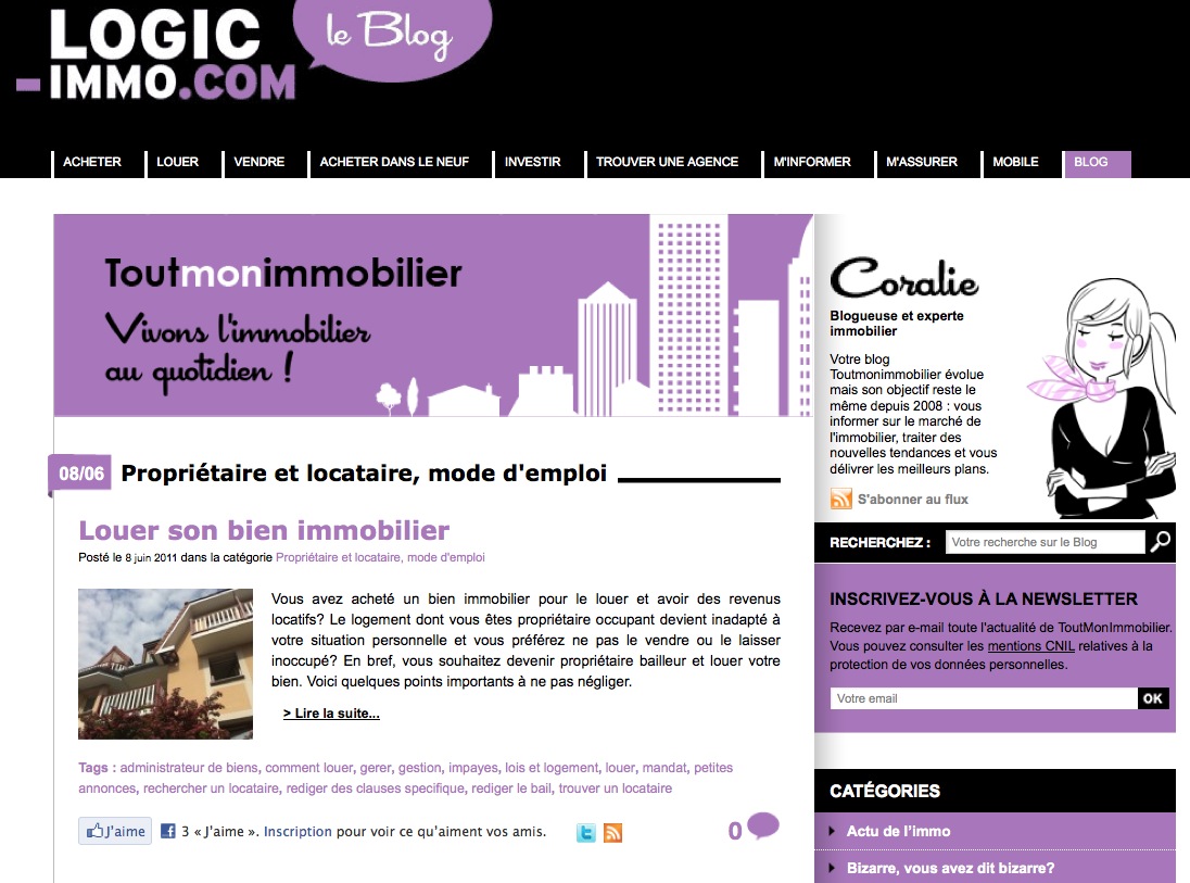 Actualité Immobilière Blog Toutmonimmobilier fait peau neuve et