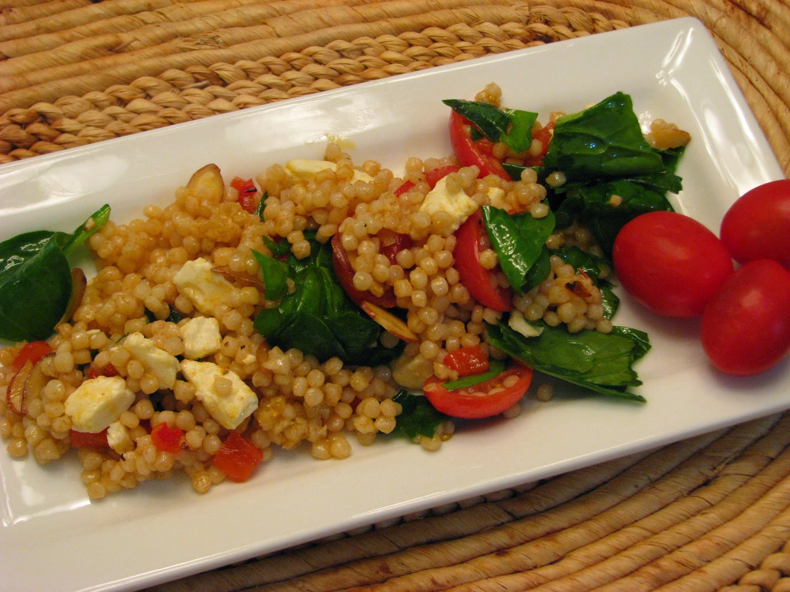 TheFultonGirls Israeli Couscous with Smoked Paprika and Feta