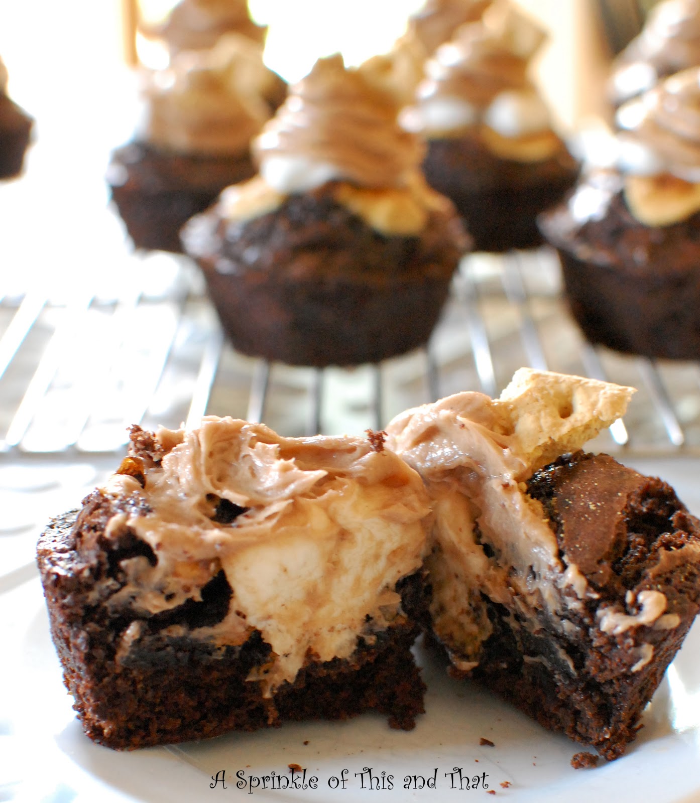 A Sprinkle of This and That S�more Brownie Cupcake