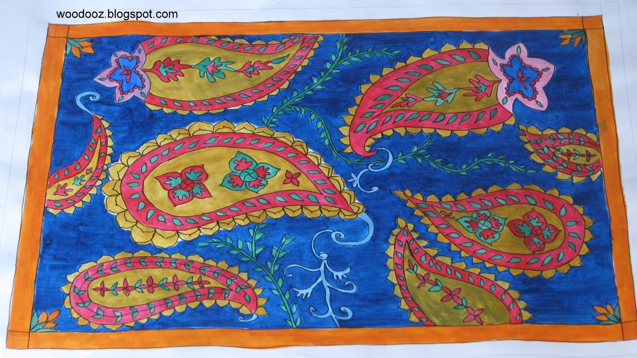 Painting paisley patterns Indian Woodworking,DIY,Arts,Crafts Blog