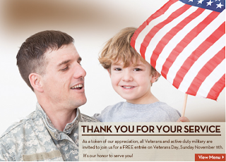 Olive Garden: Veterans & Active Duty Military Eat FREE {Today}