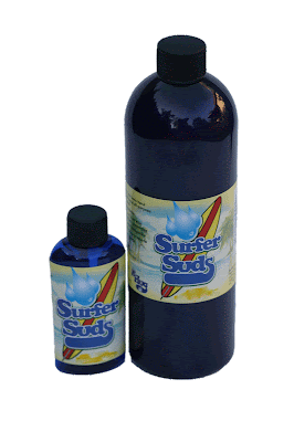 All natural Surer Suds body wash 2 oz. and 16 oz. bottles