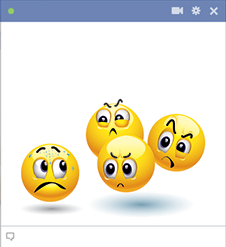 Facebook emoticons ganging up