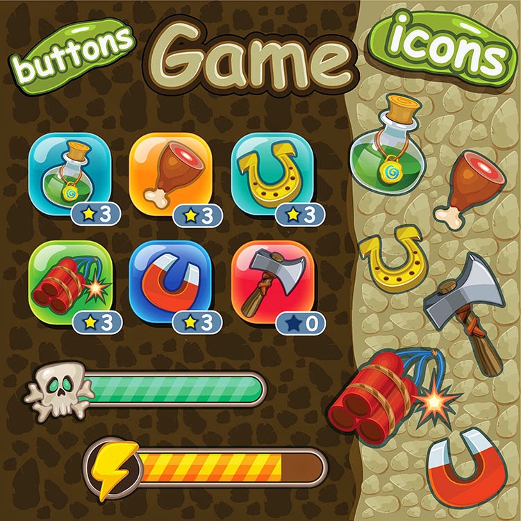 Vector icon untuk game ini cocok untuk di game ios juga, karena cara coloringnya hampir sama dengan tema IOS.
