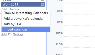 import outlook calendar to google