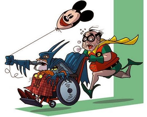 02-Batman-and-Robin-Bruce-Wayne-Dick-Grayson-Donald-Soffritti-Cartoon-Cartoonist-Superheroes-in-Old-Age-www-designstack-co