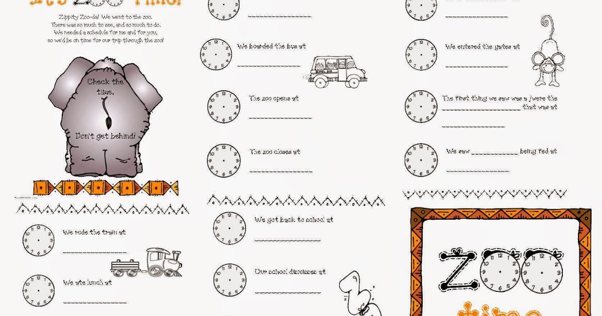 Classroom Freebies Zoo Time Easy Reader Booklet