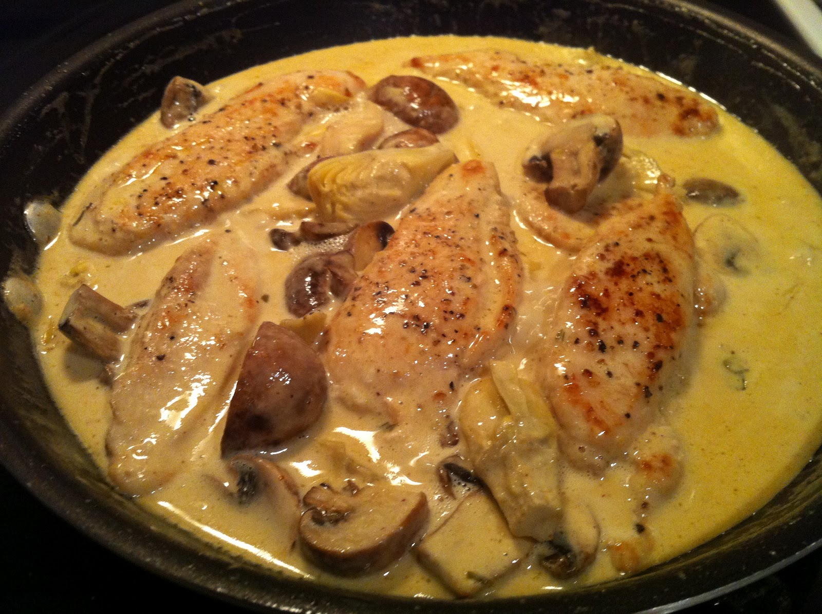 Chicken Dijon with Mushrooms and Artichokes Peace Love and Low Carb