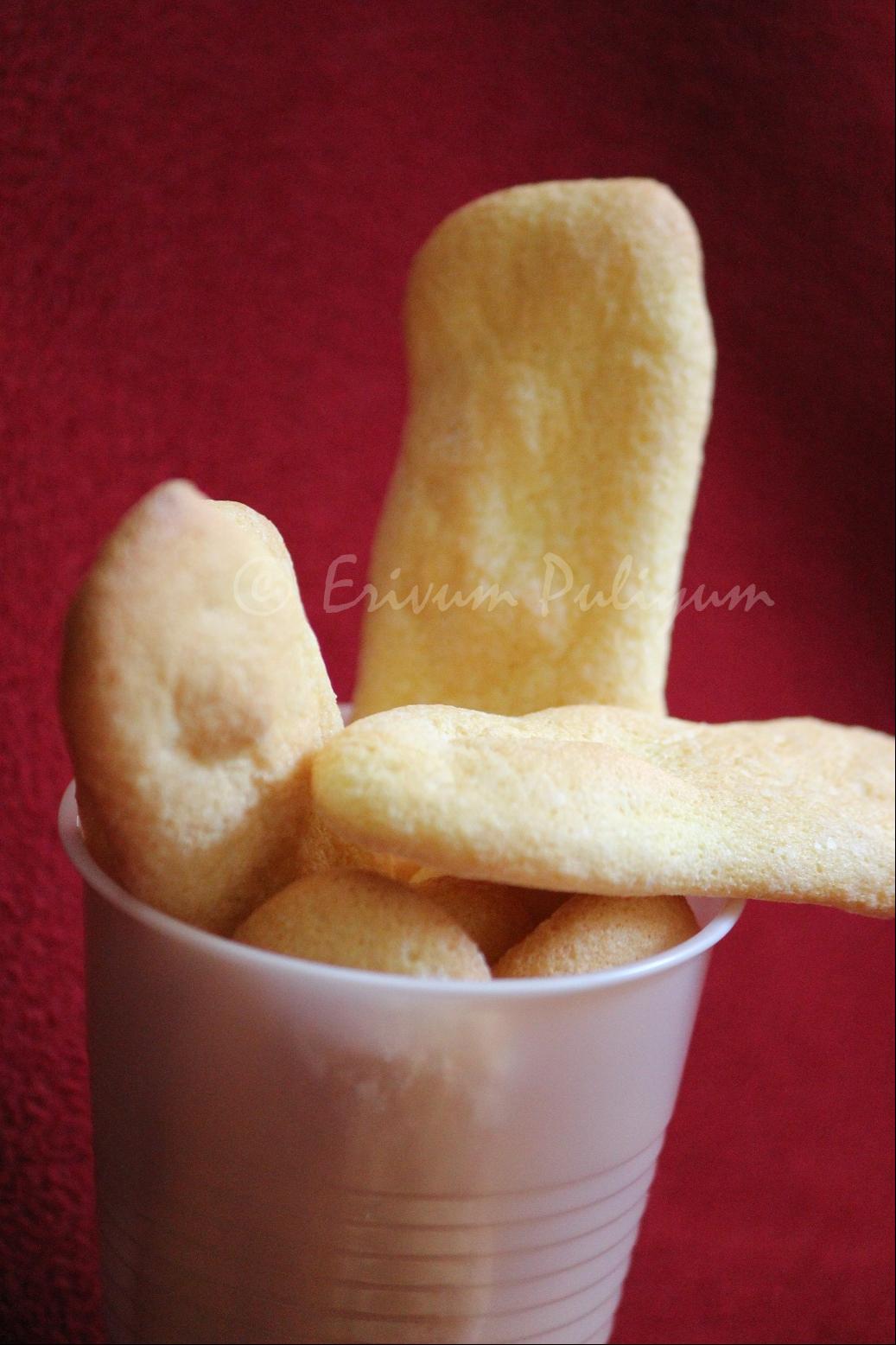 Erivum Puliyum Lady Finger Cookies Sponge Biscuits