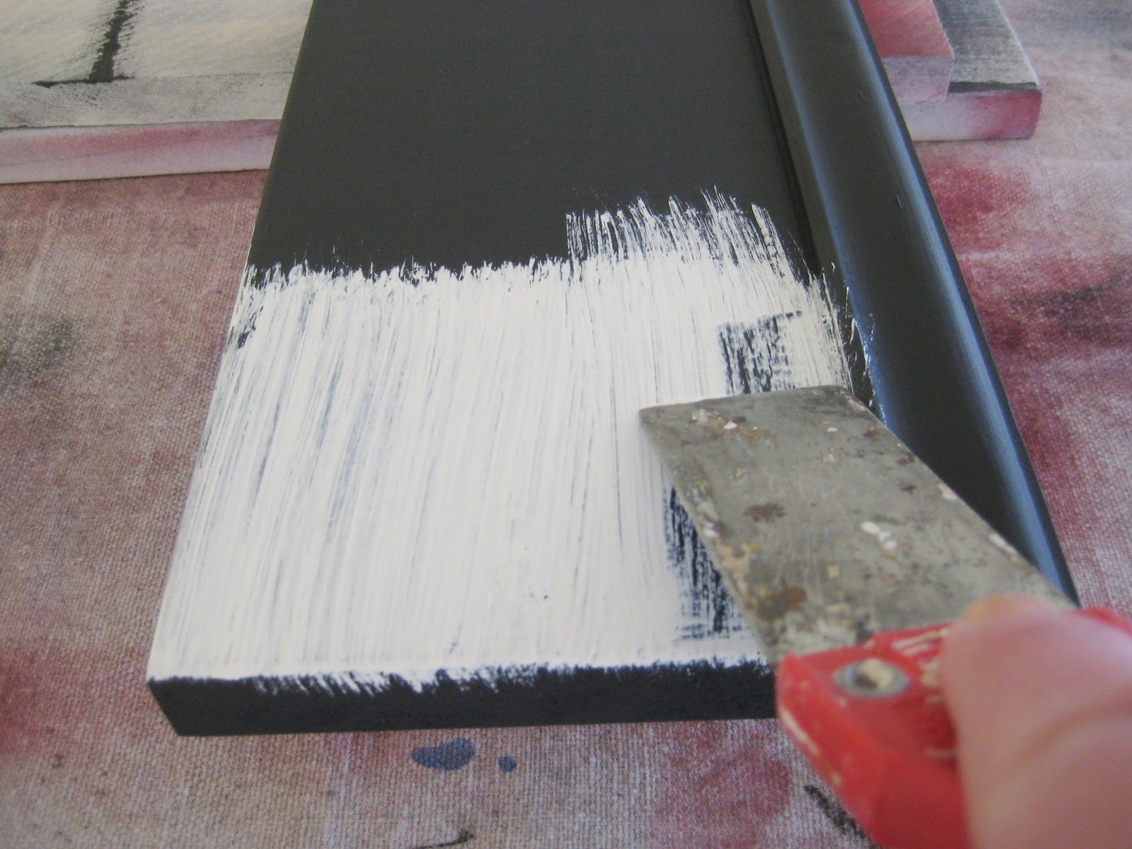 Happy At Home Painting Technique Scraping