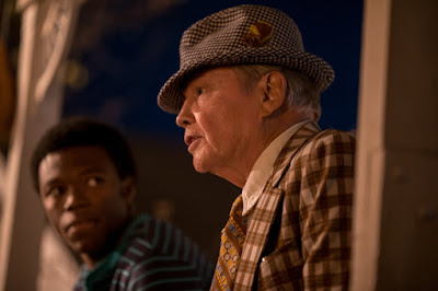 Caleb Castille and Jon Voight in Woodlawn