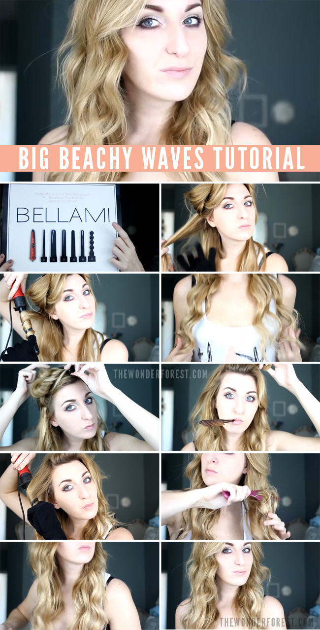 Big Beachy Waves Hair Tutorial With Bellami Hair Wonder