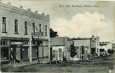 Tyson A.J (Publisher) . West side, Broadway, Holland, Man.. Holland, Man.: A.J. Tyson, Holland, Man, 1910?. http://peel.library.ualberta.ca/postcards/PC000511.html