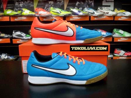 nike tiempo genio blue orange