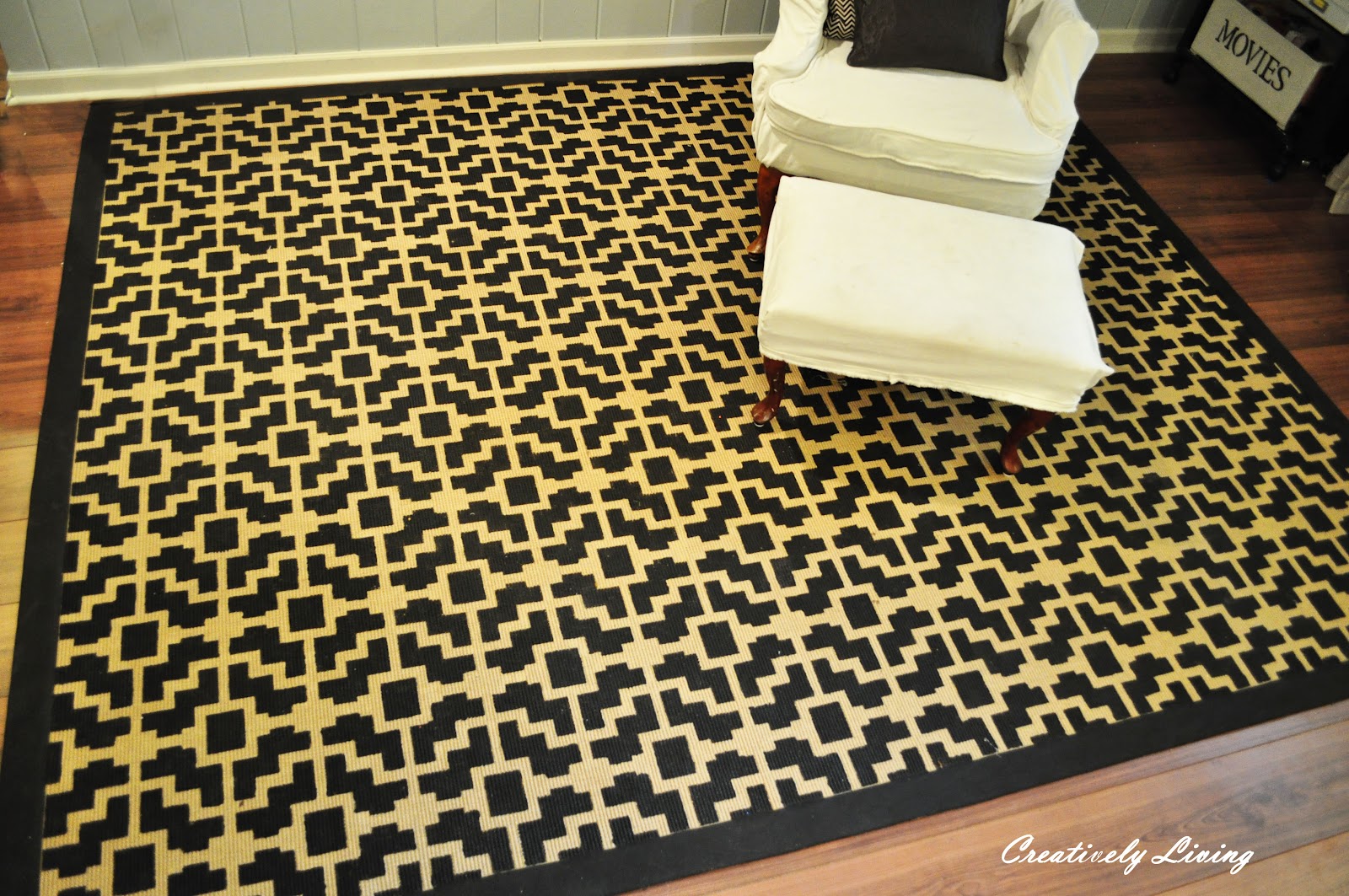 Stenciled Rug Tutorial Creatively Living Blog