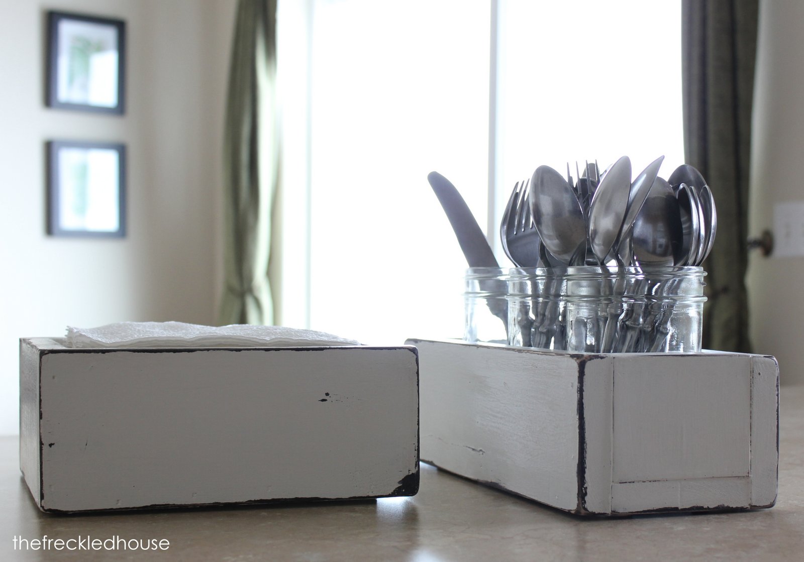 The Freckled House Napkin Holder and Silverware Caddy