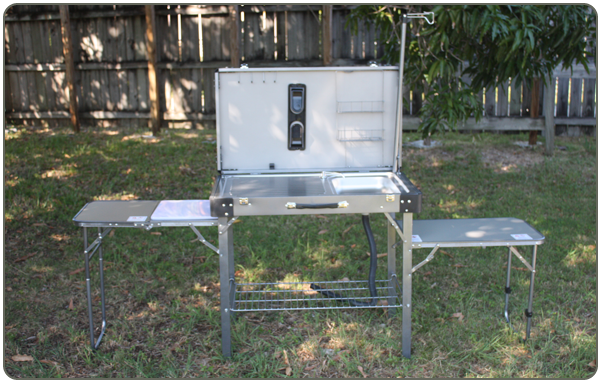 Portable Camping Kitchens - Outdoor Cooking Table with Sink