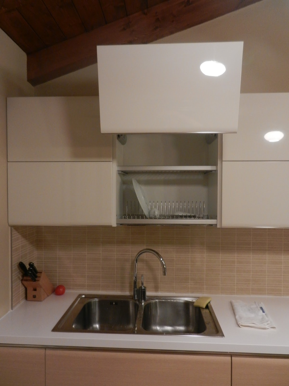 One thing I really liked was the hidden drying racks above the sink ...