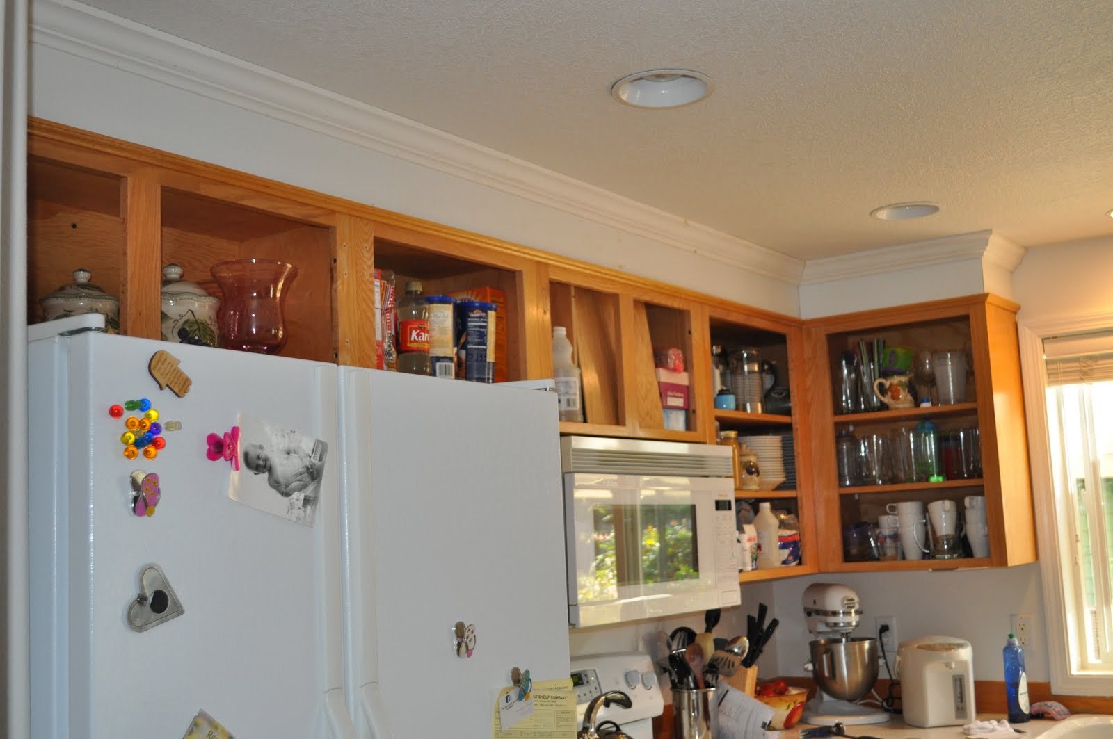 Installing crown molding on kitchen cabinets Crown Molding above Kitchen Cabinets