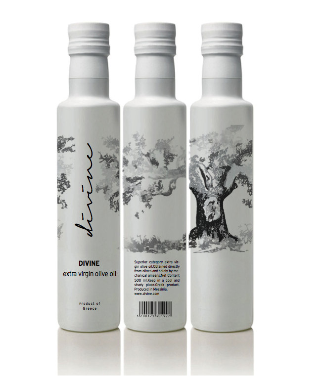 Divine Extra Virgin Olive Oil on Packaging of the World Creative