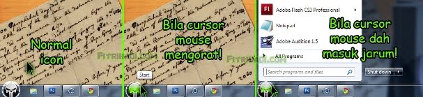 start button windows 7 tukar change