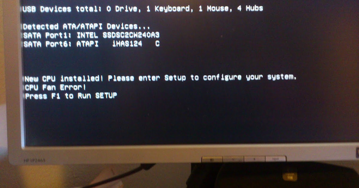 PC Build 2012 Error in BIOS