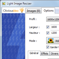 capture d'écran de Light Image Resizer