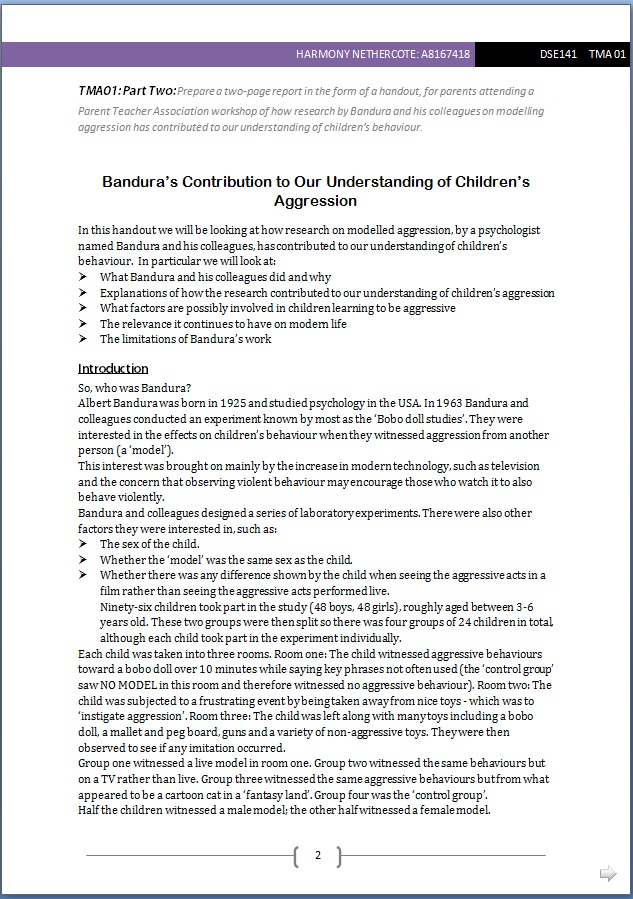 k218 tma01 Psychology of childhood and youth students will assemble relevant theory and evidence in order to reach a conclusiontma01 will be well scaffolded. k218 tma01 Psychology of childhood and youth students will assemble relevant theory and evidence in order to reach a conclusiontma01 will be well scaffolded.