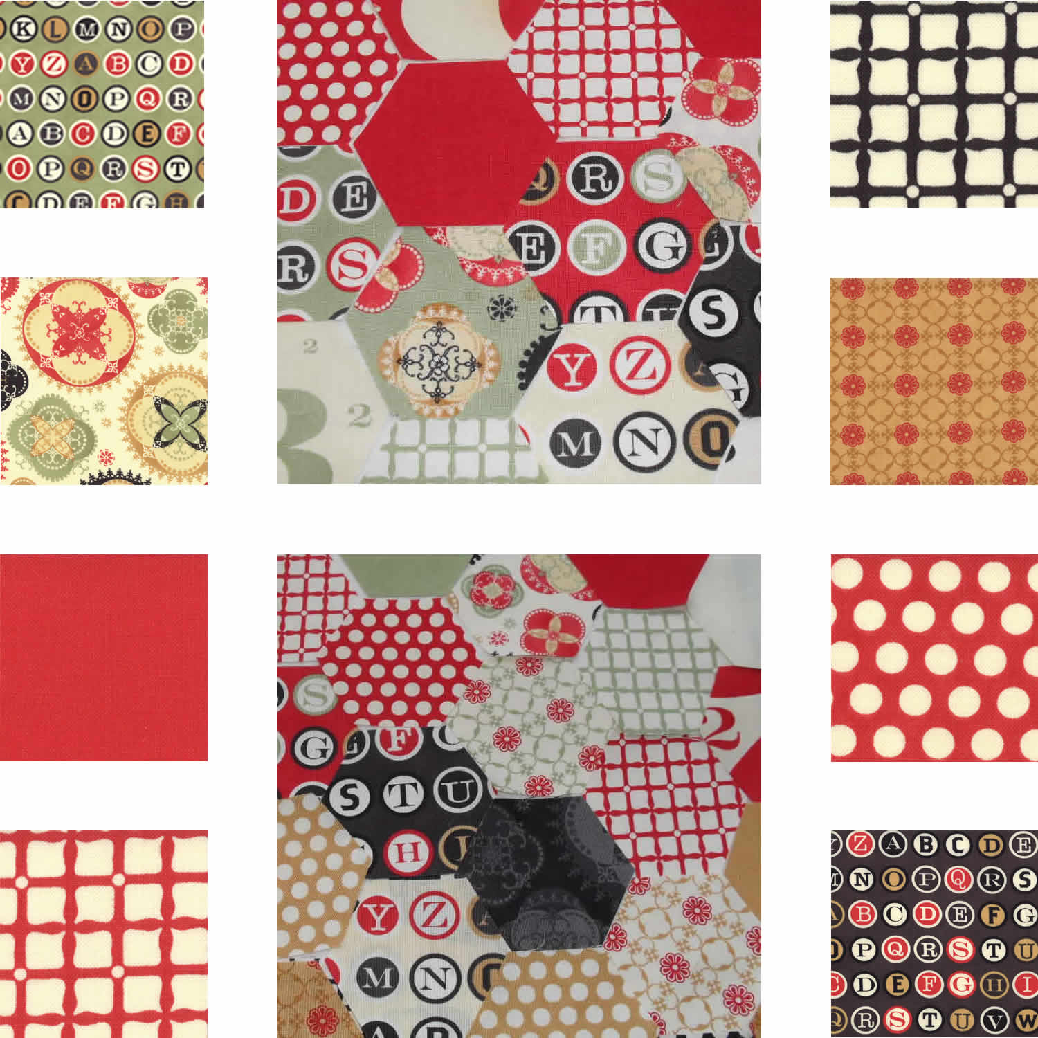 Possum Blossom Patchwork Giveaway 3 and new fabric hexagons in store