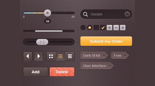 Dark UI kit – PSD Dark UI kit – PSD