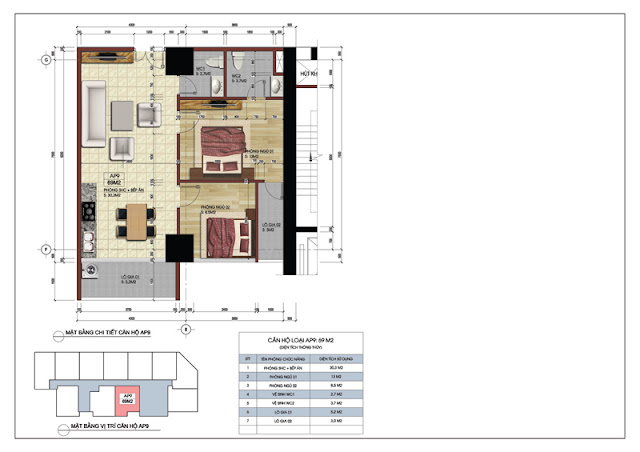 Căn hộ số 9 tòa A, Chung cư 219 Trung Kính (MBLand Central Point)