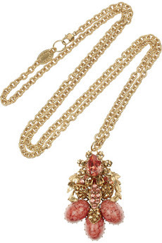 Cristal de Corail 24-carat gold-plated necklace