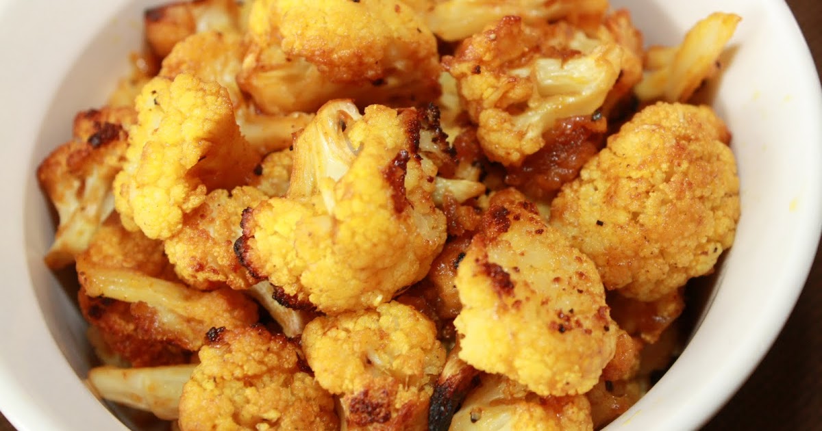 Yum! Yum! Yum! Curried Cauliflower (Baked)