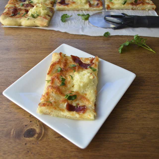Mashed Potato and Bacon Pizza Virtually Homemade Mashed Potato and