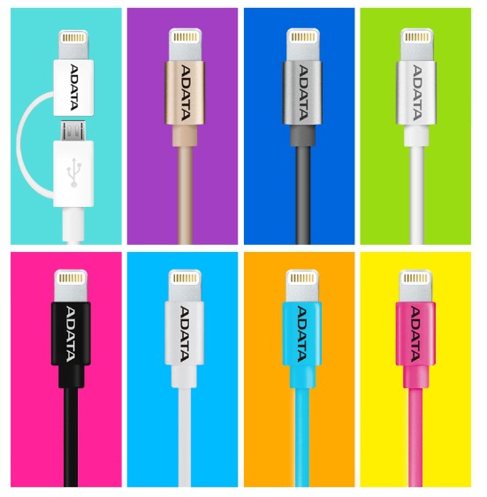 ADATA Launches Stylish and Versatile Sync & Charge Lightning Cables
