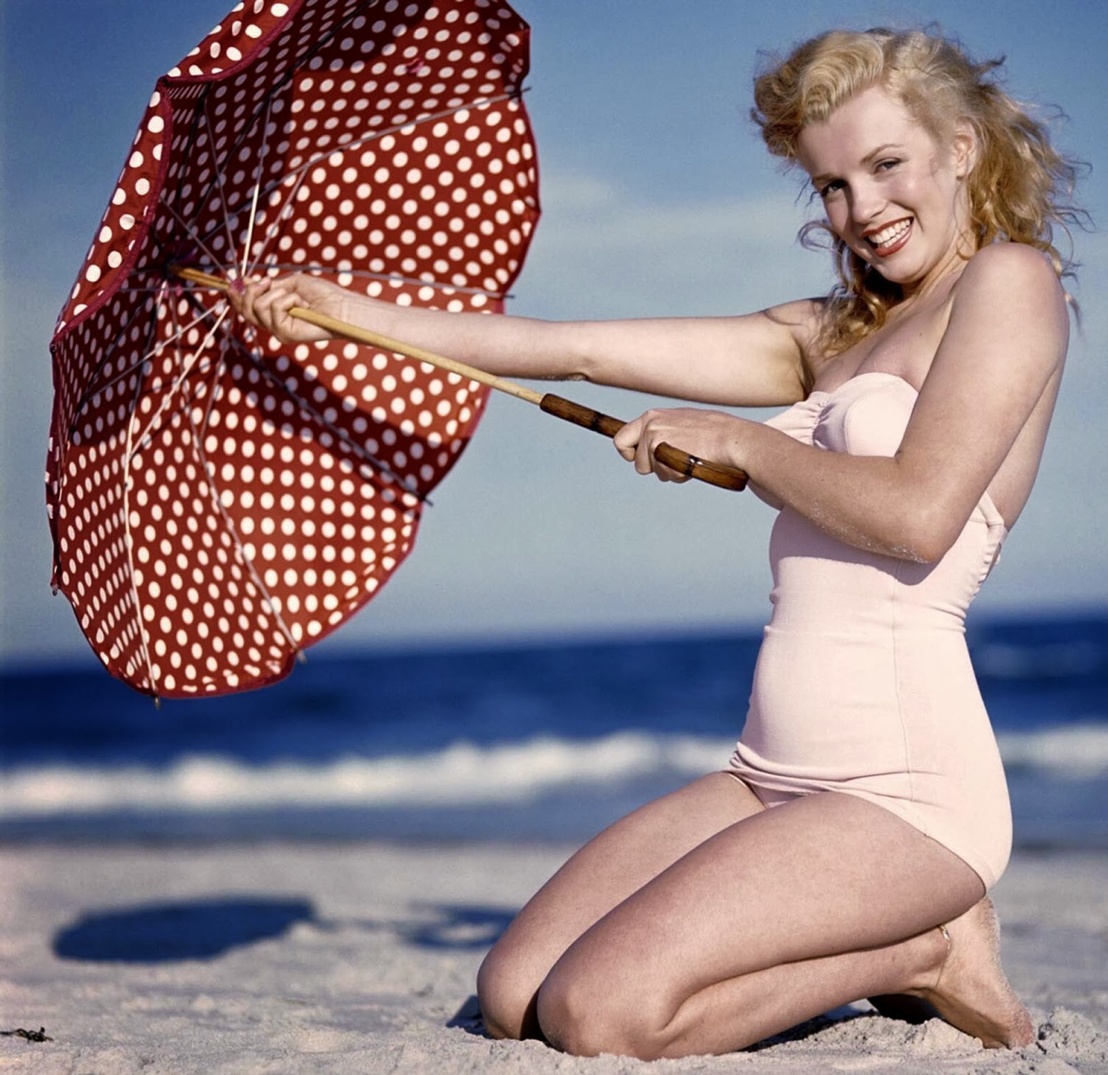 A young Marilyn Monroe, nostalgic legend