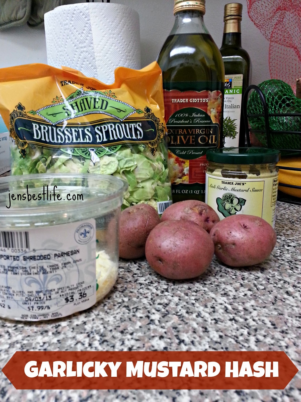 Jen's Best Life Recipe Garlicky Mustard Brussels Sprouts Hash